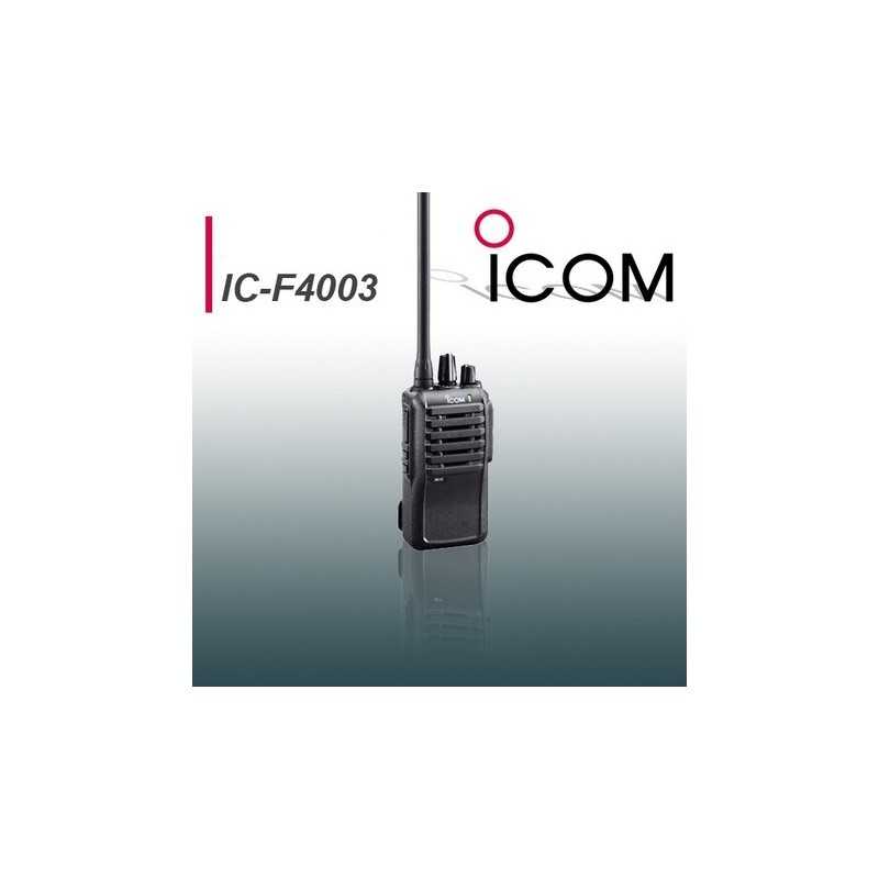 Radio portátil profesional Icom, modelo IC F4003, UHF, 16 canales , 4 W.